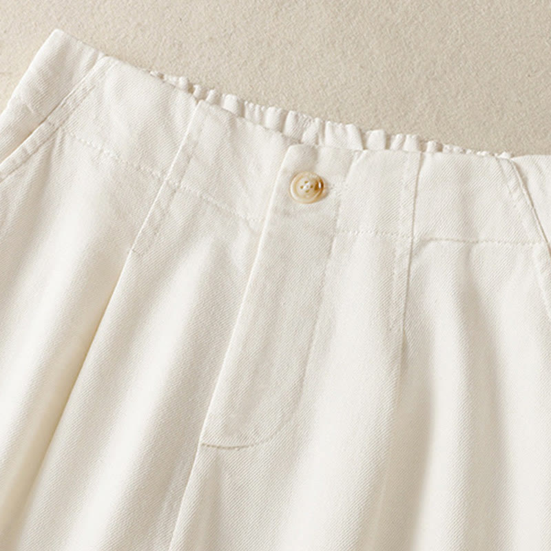 Buddha Stones Casual Koronkowe Patchworkowe Wzory Wysoki Stan Damskie Szerokie Nogawki Do Kostki Spodnie Z Kieszeniami Zamek Błyskawiczny - image 2