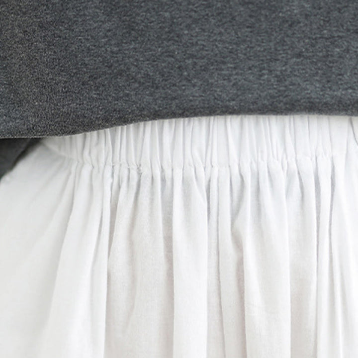 Spodnie damskie Buddha Stones Commute Summer Plain Cotton Bloomers z kieszeniami