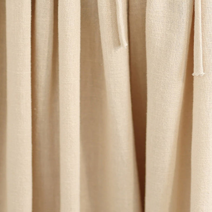 Buddha Stones Wiosna Haft Koronkowy Obszycie Patchwork Ściągacz Projekt Damskie Szerokie Nogawki Bawełniane Spodnie Z Kieszeniami - image 6