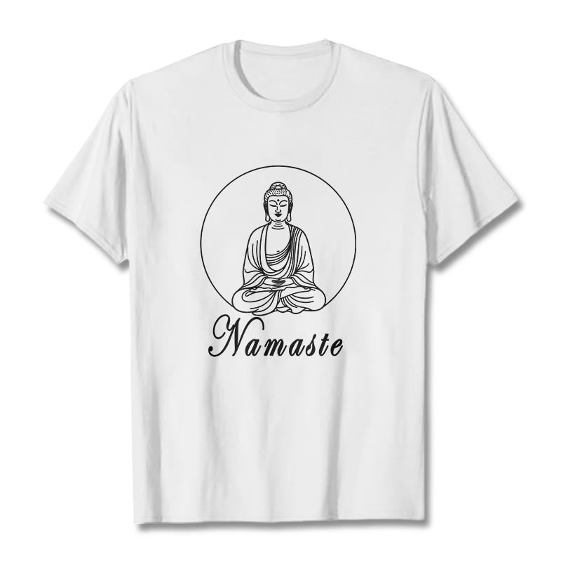 Koszulka medytacyjna Buddha Stones Buddy - Biały - 2XL - image 5