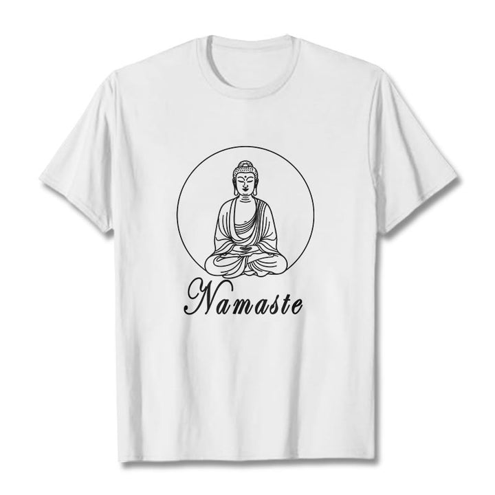 Koszulka medytacyjna Buddha Stones Buddy - Biały - 2XL - image 5