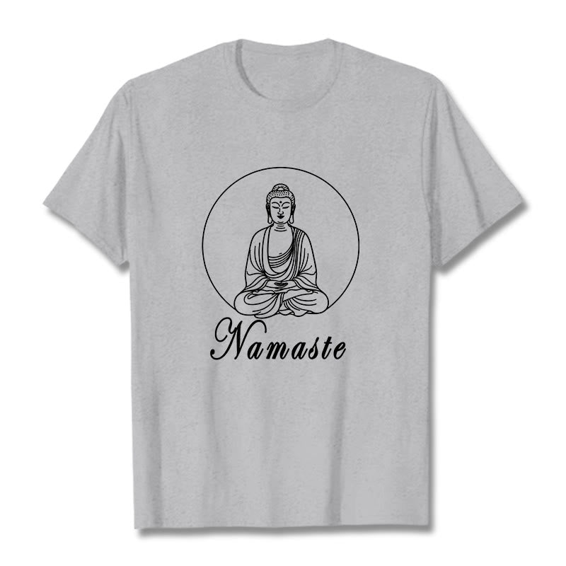 Koszulka medytacyjna Buddha Stones Buddy - Jasnoszary - 2XL - image 19