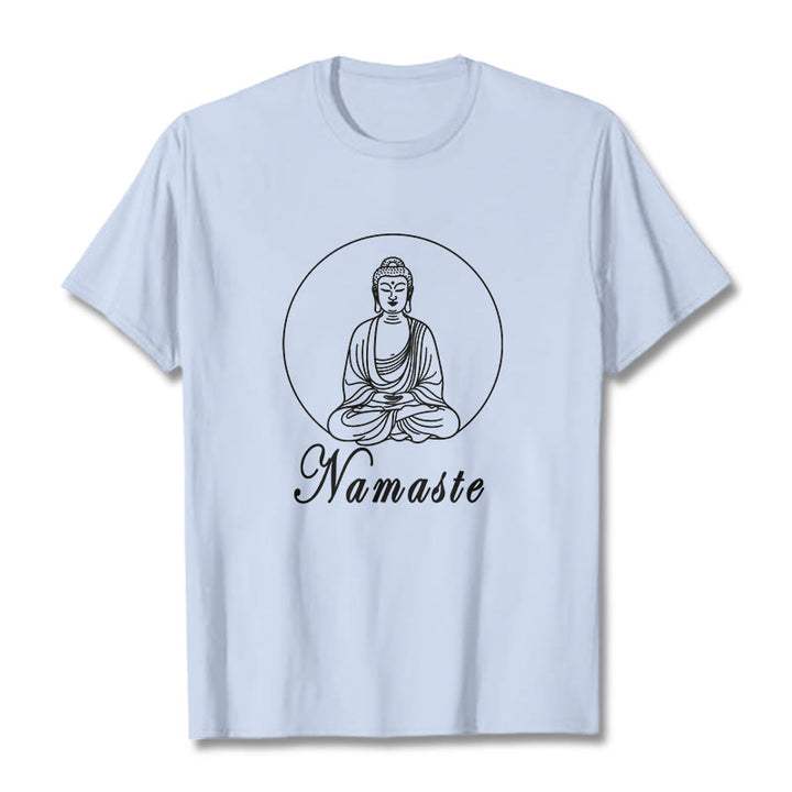 Koszulka medytacyjna Buddha Stones Buddy - Jasnoniebieski - 2XL - image 18