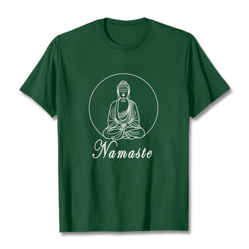 Koszulka medytacyjna Buddha Stones Buddy - ForestGreen - 2XL - image 11