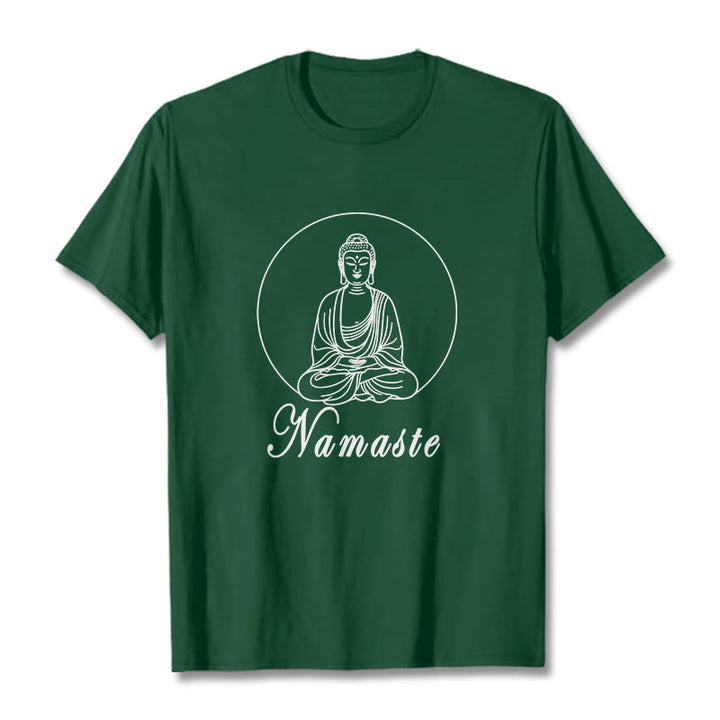 Koszulka medytacyjna Buddha Stones Buddy - ForestGreen - 2XL - image 11