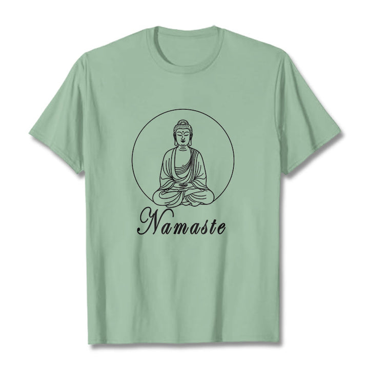 Koszulka medytacyjna Buddha Stones Buddy - PaleGreen - 2XL - image 14