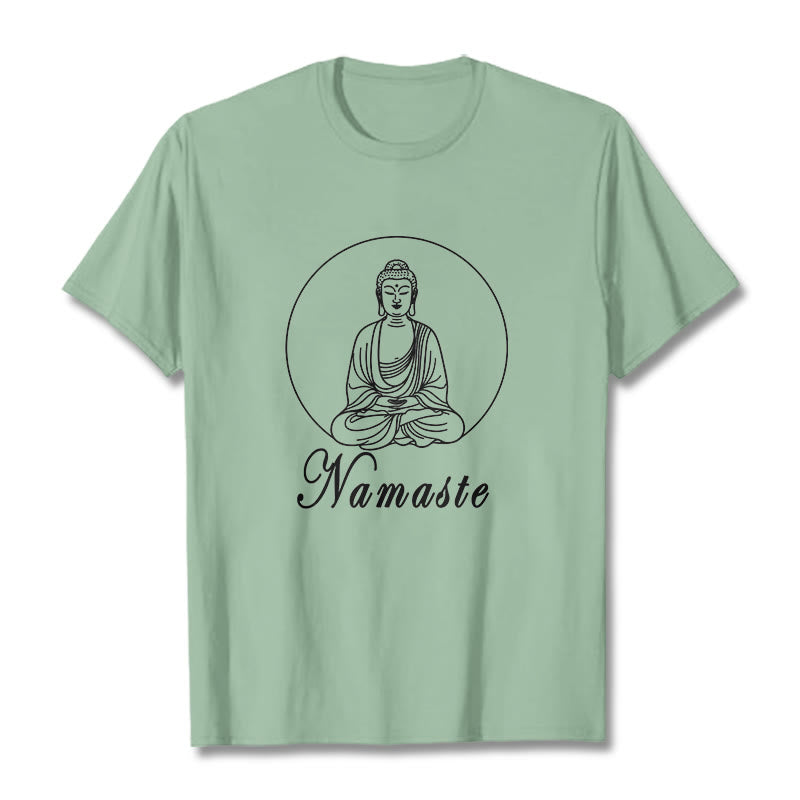 Koszulka medytacyjna Buddha Stones Buddy - PaleGreen - 2XL - image 15