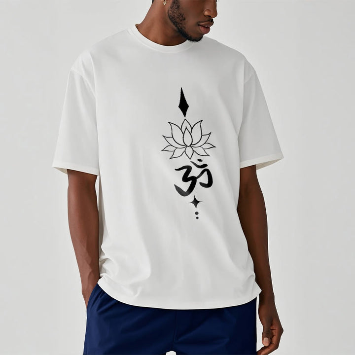 Buddha Stones Om Symbol Lotosu Koszulka T-shirt - image 8