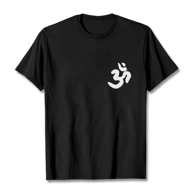 Koszulka z symbolem Om w sanskrycie z Buddha Stones - Czarny - 2XL - image 3
