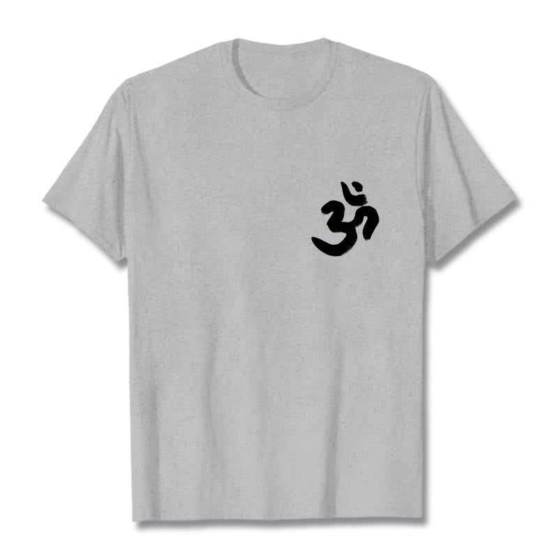 Koszulka z symbolem Om w sanskrycie z Buddha Stones - Jasnoszary - 2XL - image 10