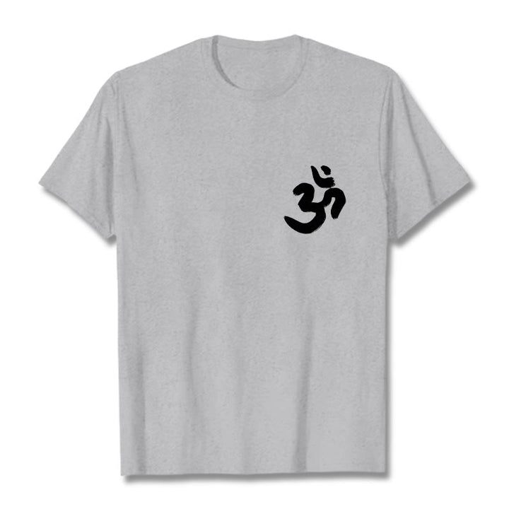 Koszulka z symbolem Om w sanskrycie z Buddha Stones - Jasnoszary - 2XL - image 10
