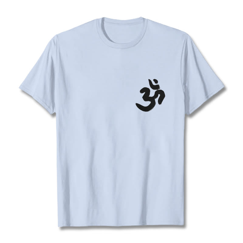 Koszulka z symbolem Om w sanskrycie z Buddha Stones - Jasnoniebieski - 2XL - image 13