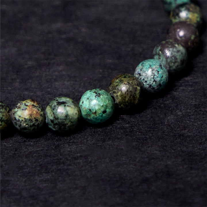 Buddha Stones Bransoletka w kolorze turkusowo-miedzianym w stylu vintage z efektem postarzenia