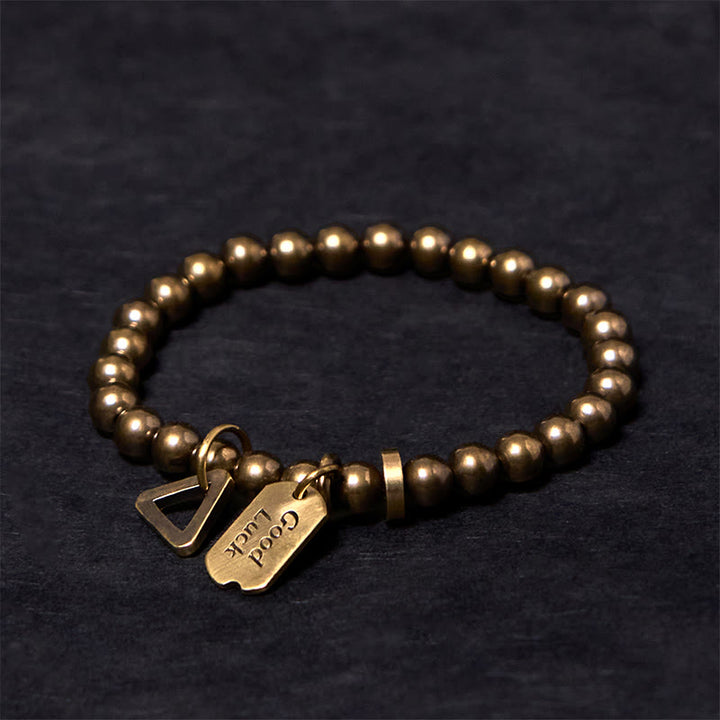 Bransoletka szczęścia z Buddha Stones Retro z czystej miedzi i mosiądzu