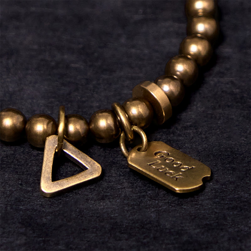 Bransoletka szczęścia z Buddha Stones Retro z czystej miedzi i mosiądzu