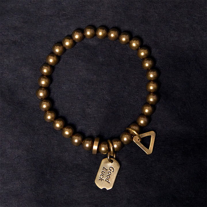 Bransoletka szczęścia z Buddha Stones Retro z czystej miedzi i mosiądzu