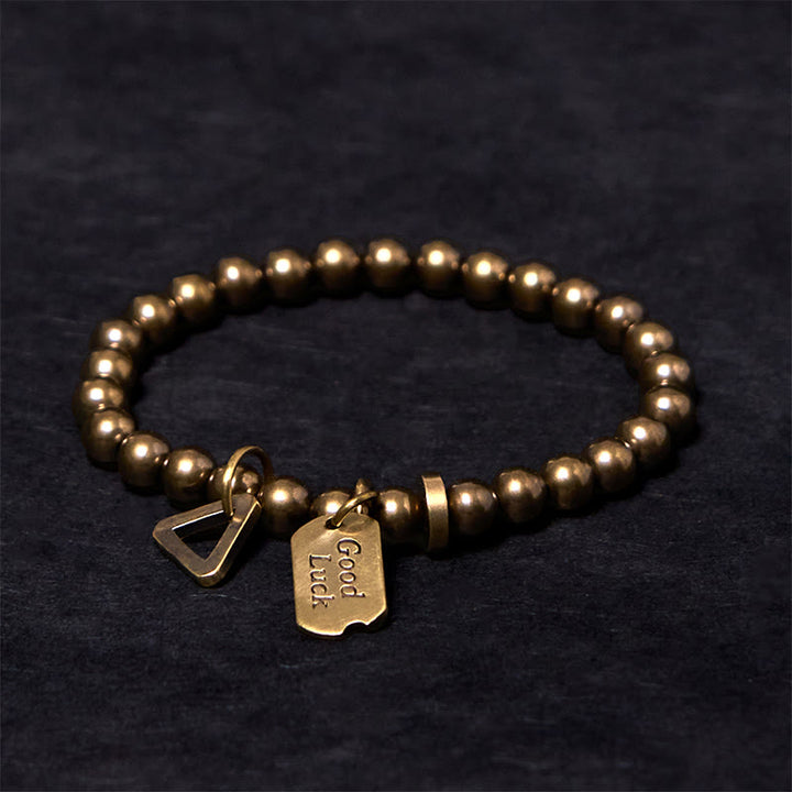 Bransoletka szczęścia z Buddha Stones Retro z czystej miedzi i mosiądzu