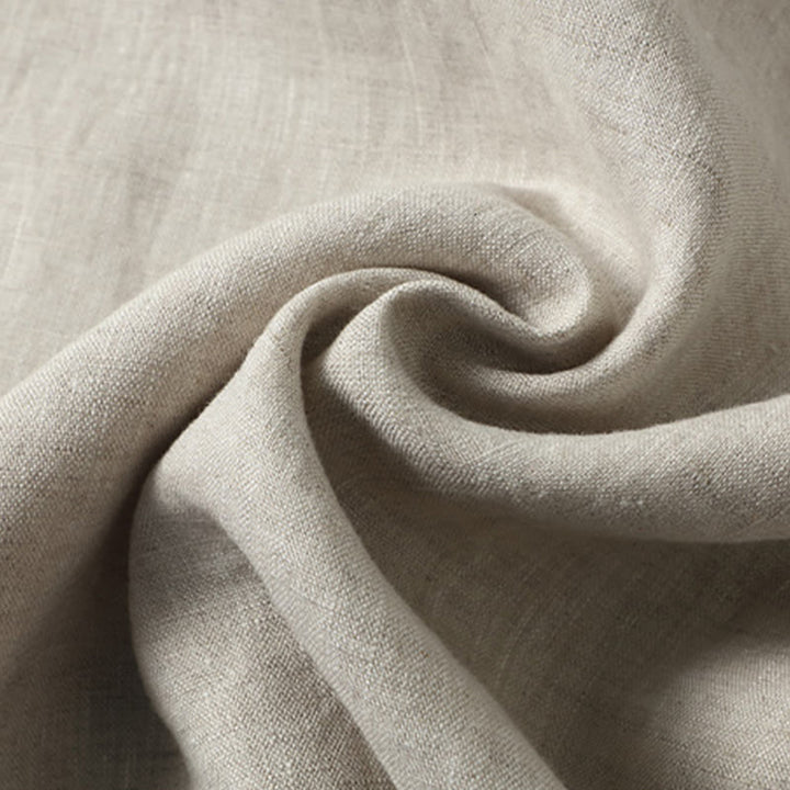 Buddha Stones, letnia, jednokolorowa, męska, lniana kamizelka bez rękawów z rozcięciem z boku - image 5