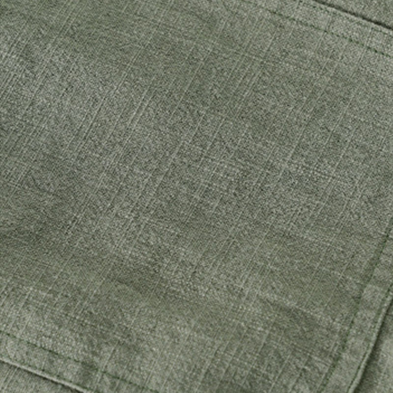 Koszula męska z długim rękawem z bawełny i lnu Buddha Stones Commute Fall w jednolitym kolorze z klapami i kieszenią - image 25