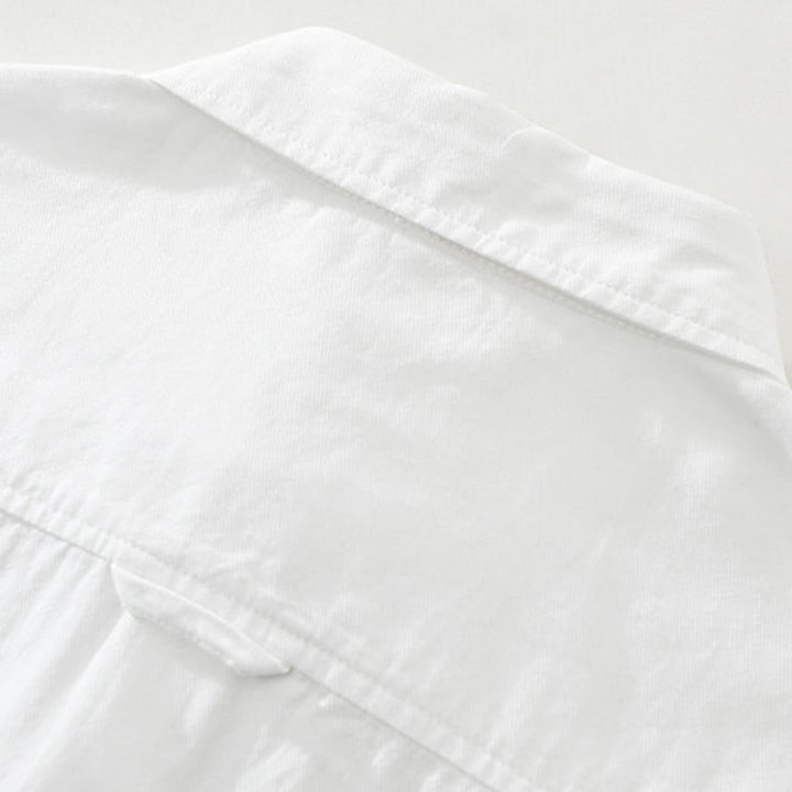 Buddha Stones Artystyczny Prosty Wzór Haftowany Wzór Bambusa Męska Koszulka Z Krótkim Rękawem Bawełniana - image 10