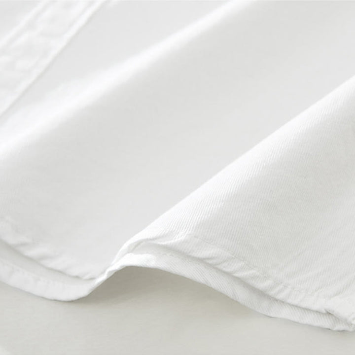 Buddha Stones Artystyczny Prosty Wzór Haftowany Wzór Bambusa Męska Koszulka Z Krótkim Rękawem Bawełniana - image 8