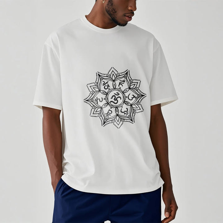 Buddha Stones Kamienie Mandala Kwiat Om Mani Padme Hum Mantra Tee T-shirt - image 1
