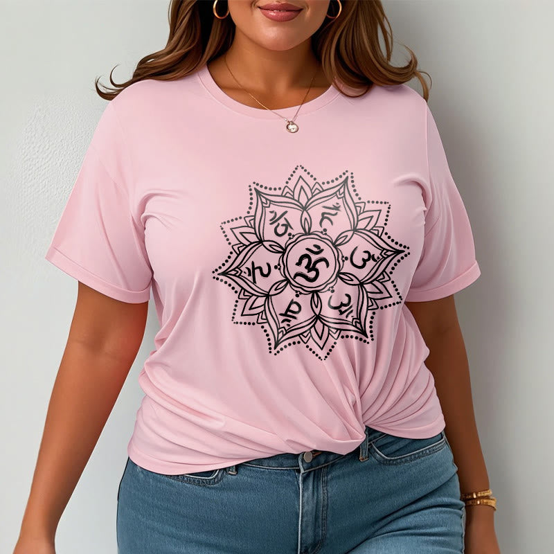 Buddha Stones Kamienie Mandala Kwiat Om Mani Padme Hum Mantra Tee T-shirt - image 13