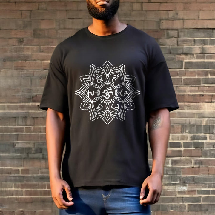 Buddha Stones Kamienie Mandala Kwiat Om Mani Padme Hum Mantra Tee T-shirt - image 8