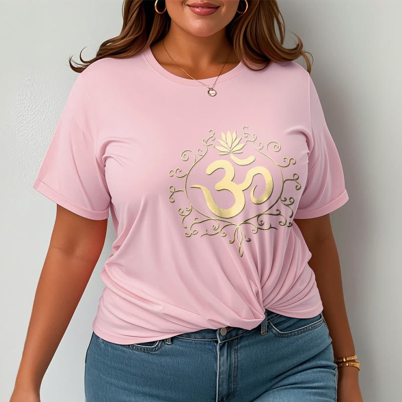 Buddha Stones Om Symbol Vines Kwiat Lotosu Koszulka T-shirt - image 15