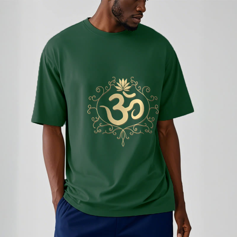 Buddha Stones Om Symbol Vines Kwiat Lotosu Koszulka T-shirt - image 7