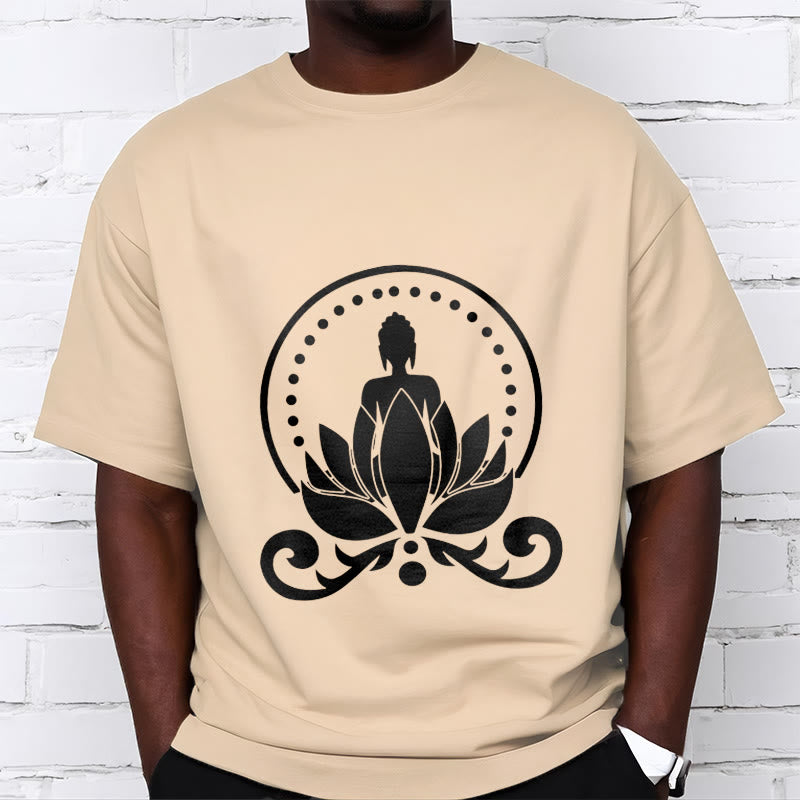 Buddha Stones Medytacja Budda Siedzący Na Kwiecie Lotosu Koszulka T-shirt - image 11