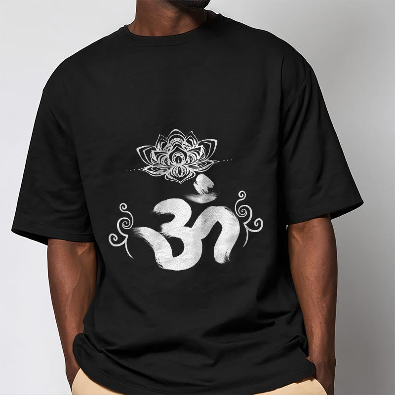 Buddha Stones Om Symbol Sanskryt Kwiatowy T-shirt - image 7