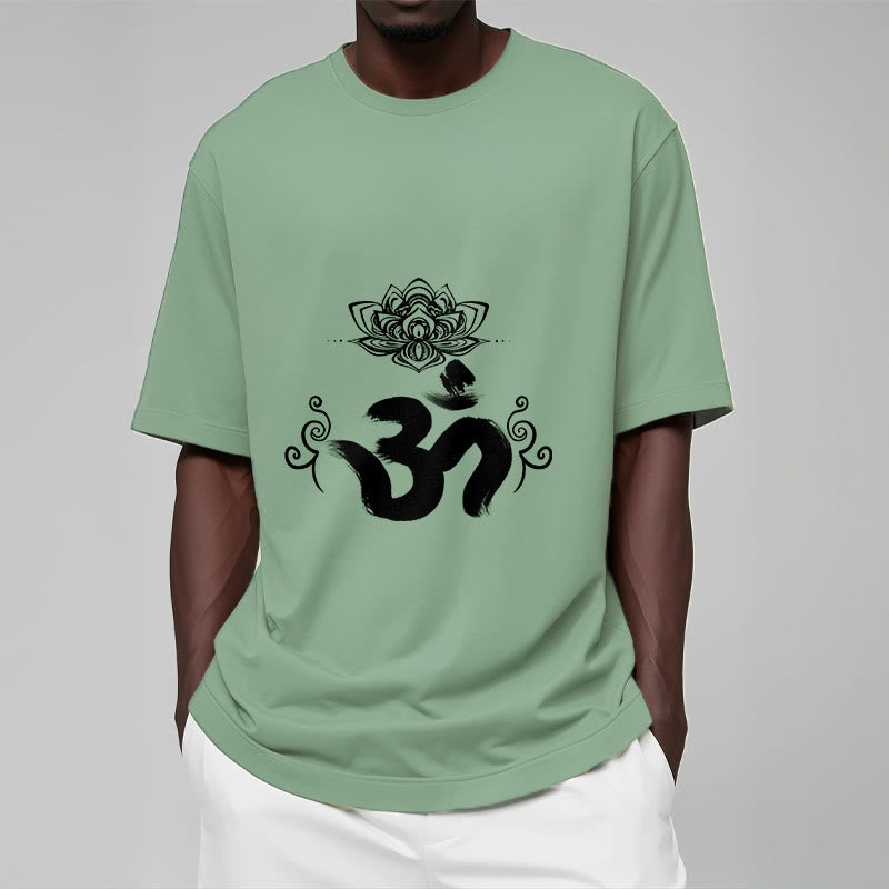 Buddha Stones Om Symbol Sanskryt Kwiatowy T-shirt - image 19
