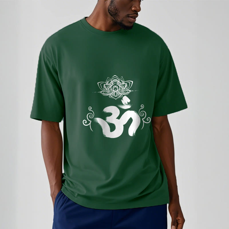 Buddha Stones Om Symbol Sanskryt Kwiatowy T-shirt - image 5