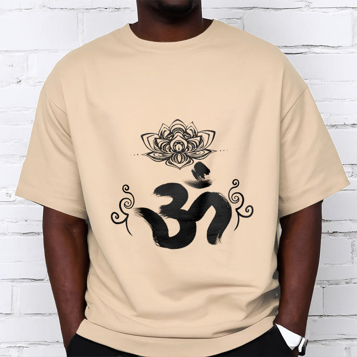 Buddha Stones Om Symbol Sanskryt Kwiatowy T-shirt - image 13