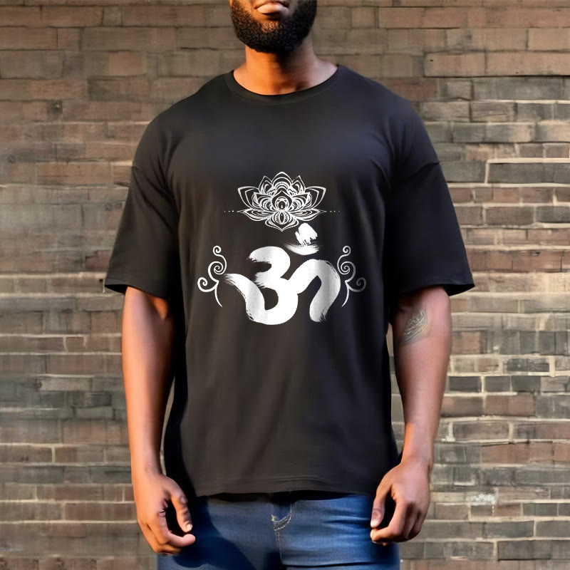 Buddha Stones Om Symbol Sanskryt Kwiatowy T-shirt - image 8