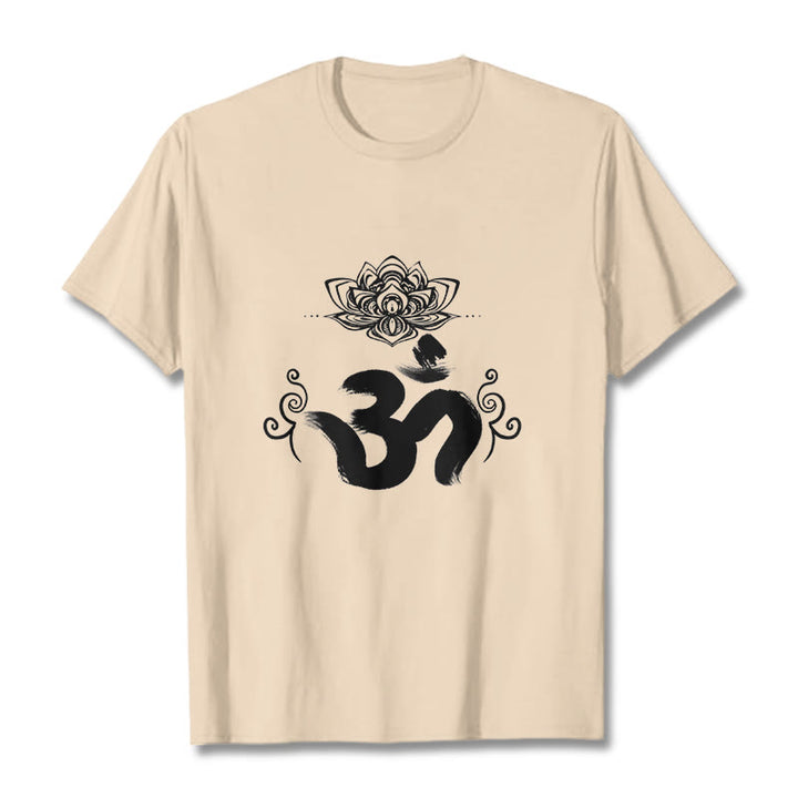 Buddha Stones Om Symbol Sanskryt Kwiatowy T-shirt - For - 2XL - image 12