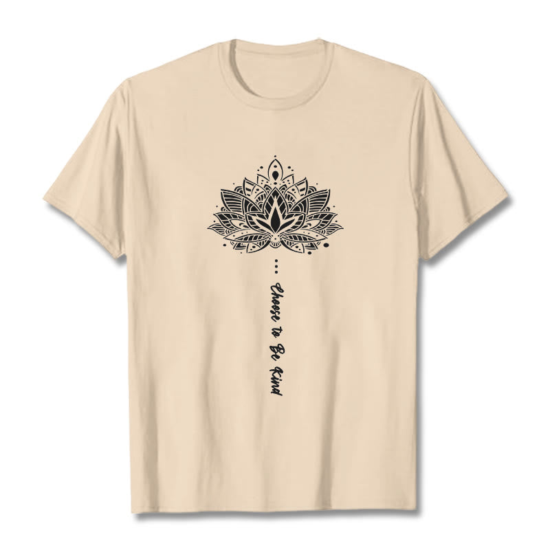 Buddha Stones Wybierz Bycie Miłym Koszulka z Geometrycznym Kwiatem - For - 2XL - image 10