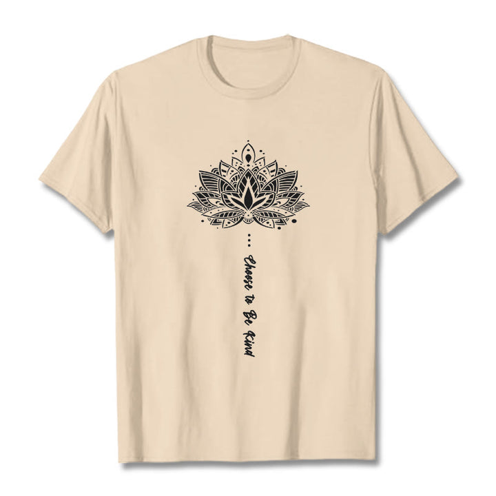 Buddha Stones Wybierz Bycie Miłym Koszulka z Geometrycznym Kwiatem - For - 2XL - image 10