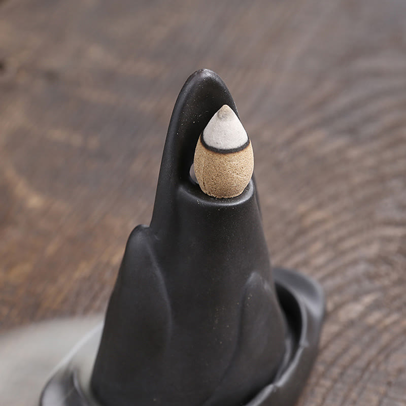 Buddha Stones Małe Góry Mnicha Płynąca Woda Fioletowa Glina Ceramiczna Uzdrawiająca Kadzidło Zwrotne Dekoracja Palnika - image 9