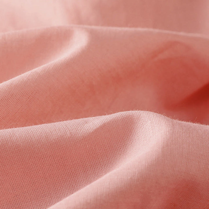 Koszula damska z okrągłym dekoltem i prostym koronkowym obszyciem w kształcie Buddha Stones , zapinana na guziki, z bawełny i lnu, z rękawami trzy czwarte - image 34