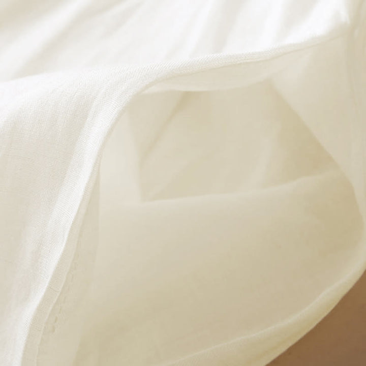 Buddha Stones Geometria Dziewięć ćwierć Rękaw Bawełna Damska Sukienka Midi Z Kieszeniami