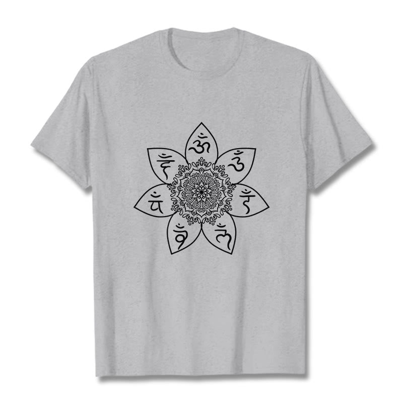 Buddha Stones Kamienie Mandala Om Mani Padme Hum - Jasnoszary - 2XL - image 19