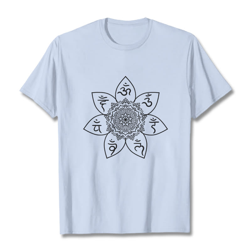 Buddha Stones Kamienie Mandala Om Mani Padme Hum - Jasnoniebieski - 2XL - image 19