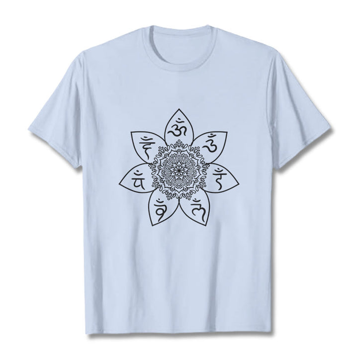 Buddha Stones Kamienie Mandala Om Mani Padme Hum - Jasnoniebieski - 2XL - image 19