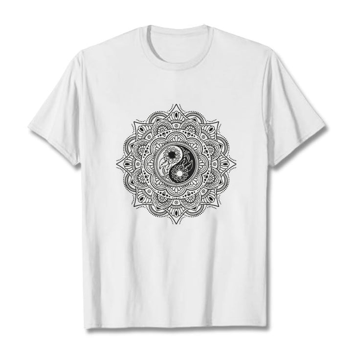 Buddha Stones z motywem symbolu YinYang i kamieni Buddy - Biały - 2XL - image 8