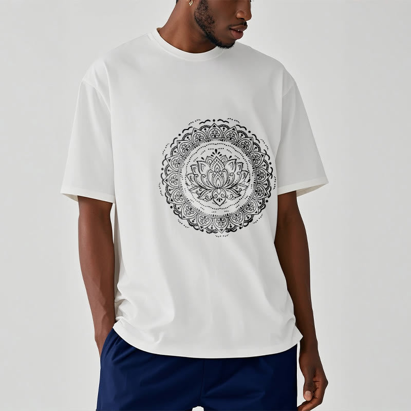 Koszulka z nadrukiem Buddha Stones Mandala Kwiat Lotosu - image 1
