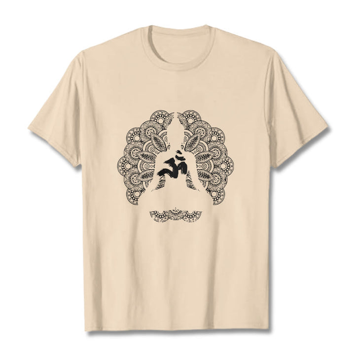 Koszulka z nadrukiem Buddha Stones Pure Color Mandala Om Symbol Pattern - For - 2XL - image 8