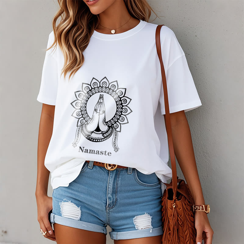 T-shirt z motywem mandali i Buddha Stones - image 8