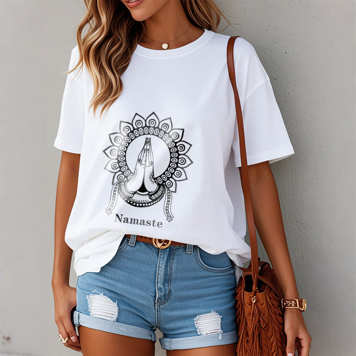 T-shirt z motywem mandali i Buddha Stones - image 8